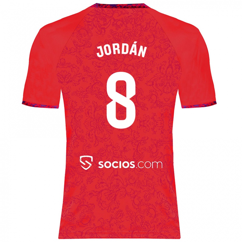 Kinder Joan Jordán #8 Rot Auswärtstrikot Trikot 2024/25 T-Shirt Schweiz