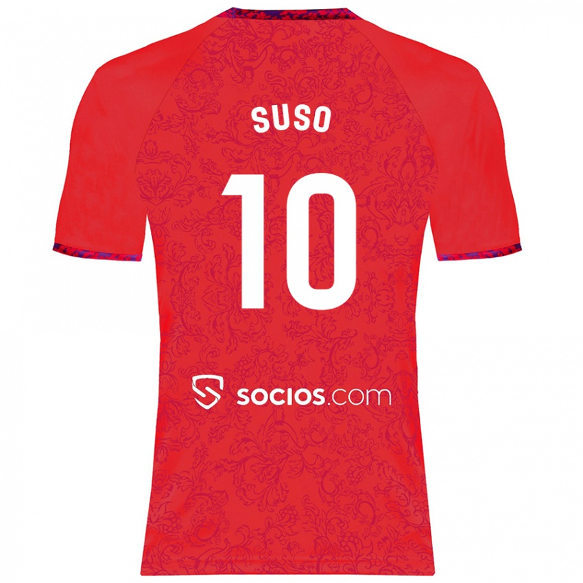 Kinder Suso #10 Rot Auswärtstrikot Trikot 2024/25 T-Shirt Schweiz