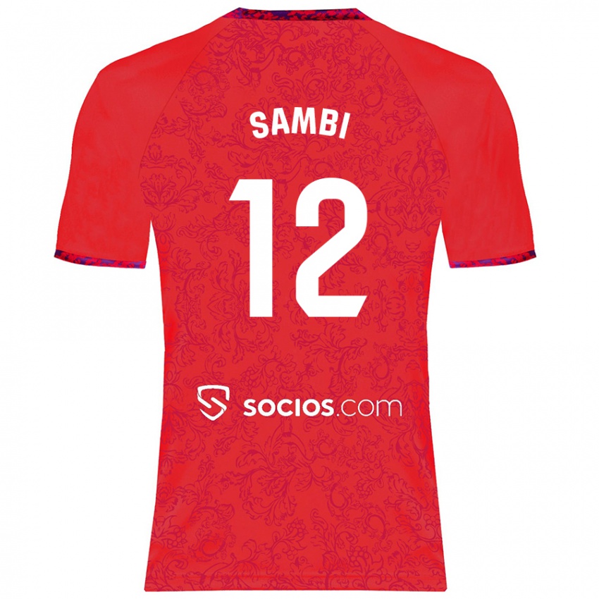 Kinder Albert Sambi Lokonga #12 Rot Auswärtstrikot Trikot 2024/25 T-Shirt Schweiz