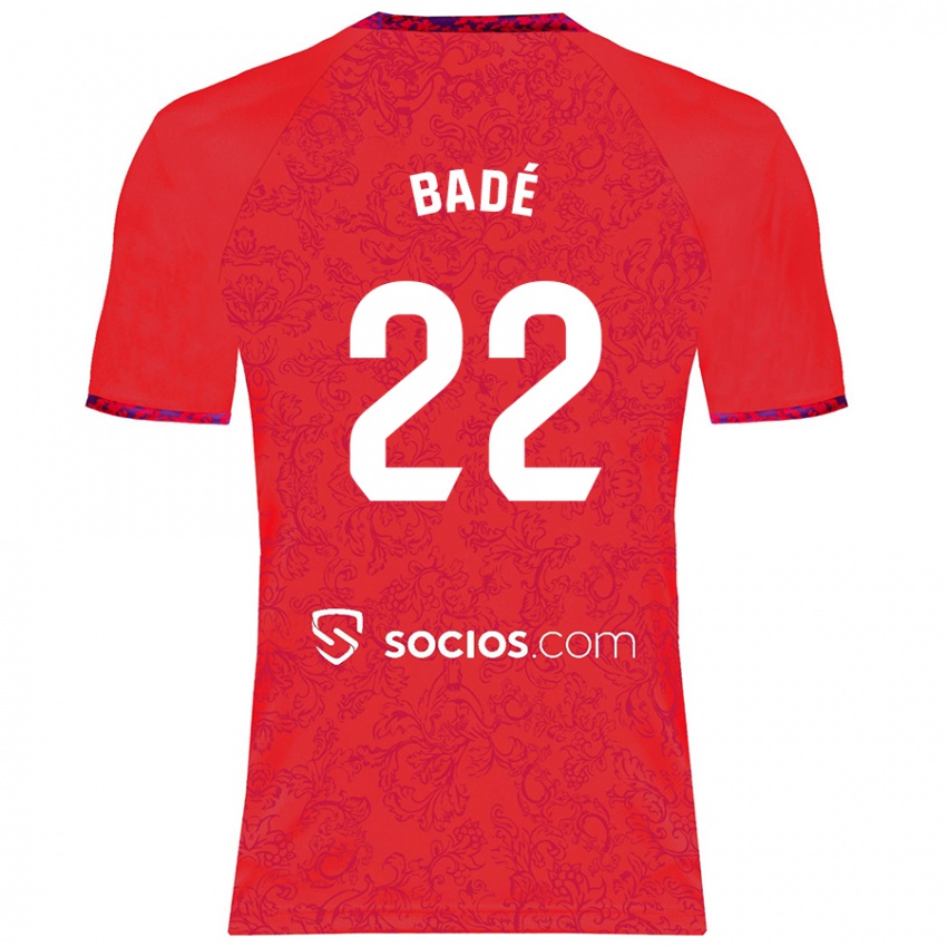 Kinder Loïc Badé #22 Rot Auswärtstrikot Trikot 2024/25 T-Shirt Schweiz