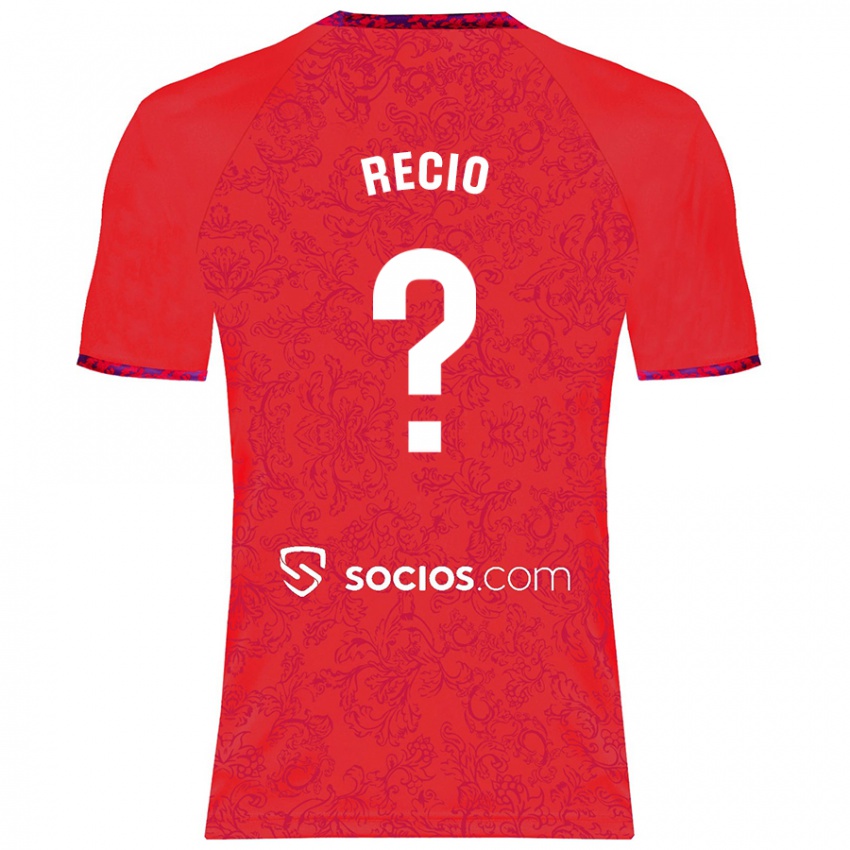 Kinder Sergio Recio #0 Rot Auswärtstrikot Trikot 2024/25 T-Shirt Schweiz