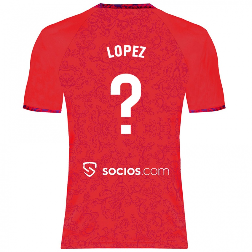 Kinder David López #0 Rot Auswärtstrikot Trikot 2024/25 T-Shirt Schweiz