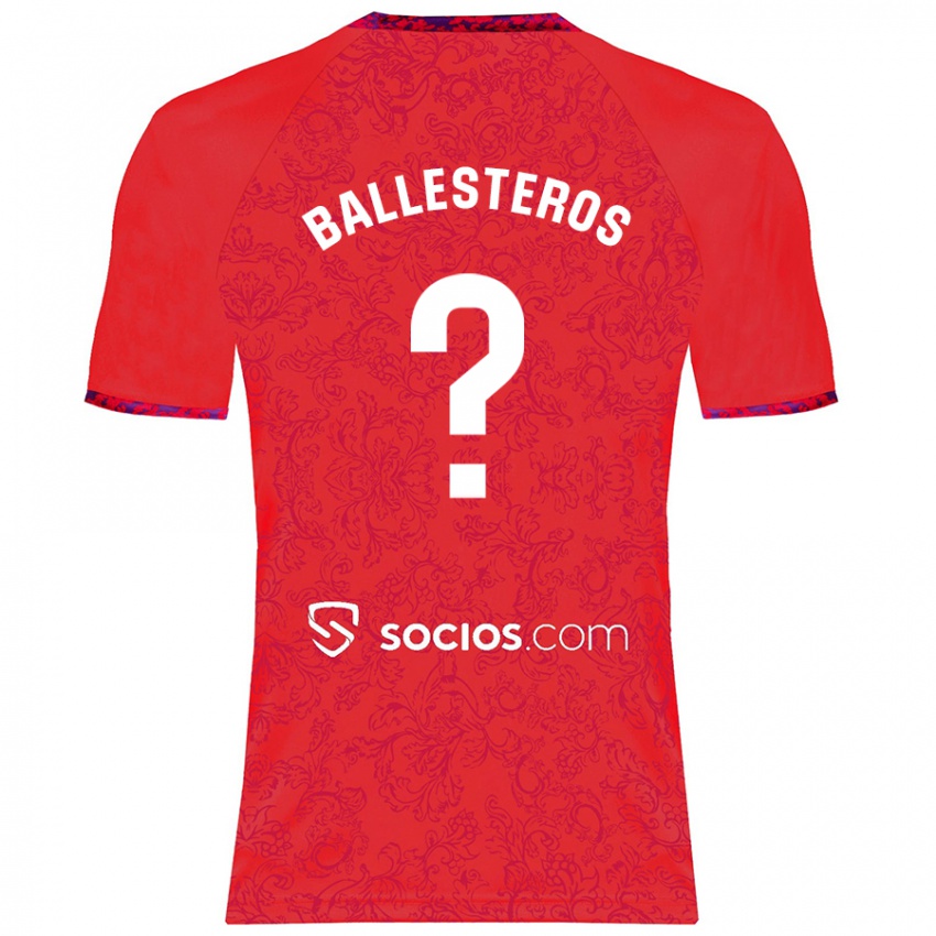 Kinder Gonzalo Ballesteros #0 Rot Auswärtstrikot Trikot 2024/25 T-Shirt Schweiz