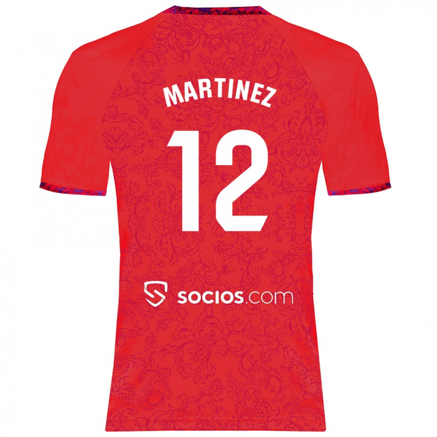 Kinder Gabri Martinez #12 Rot Auswärtstrikot Trikot 2024/25 T-Shirt Schweiz