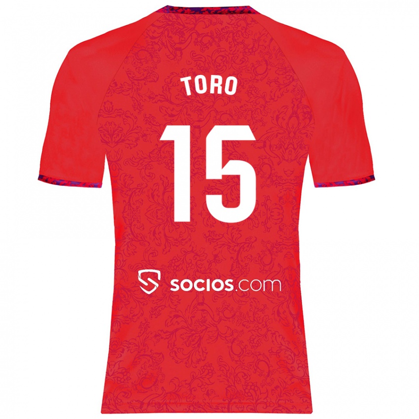 Kinder Juanan Toro #15 Rot Auswärtstrikot Trikot 2024/25 T-Shirt Schweiz