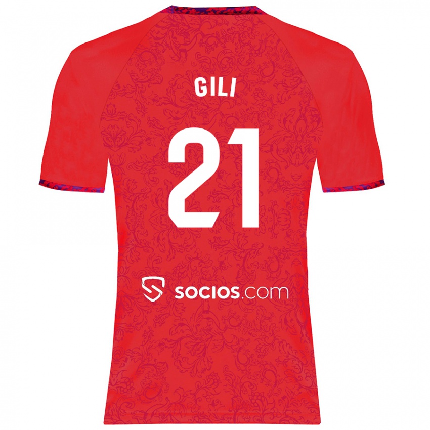 Kinder Gemma Gili #21 Rot Auswärtstrikot Trikot 2024/25 T-Shirt Schweiz