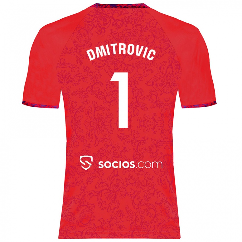 Kinder Marko Dmitrović #1 Rot Auswärtstrikot Trikot 2024/25 T-Shirt Schweiz