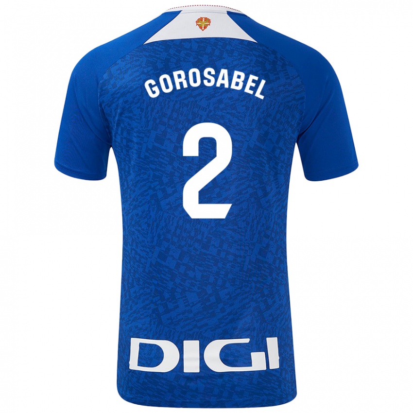 Enfant Maillot Andoni Gorosabel #2 Bleu Roi Tenues Extérieur 2024/25 T-Shirt Suisse