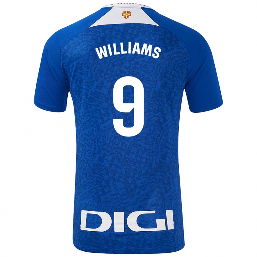 Kinder Iñaki Williams #9 Königsblau Auswärtstrikot Trikot 2024/25 T-Shirt Schweiz