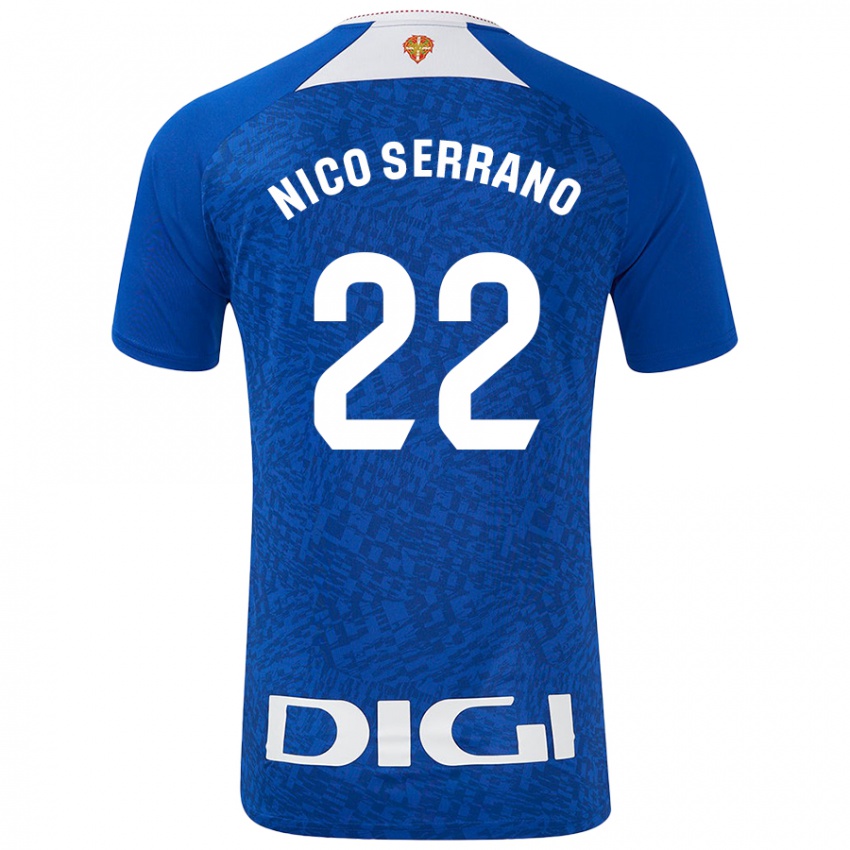 Kinder Nico Serrano #22 Königsblau Auswärtstrikot Trikot 2024/25 T-Shirt Schweiz