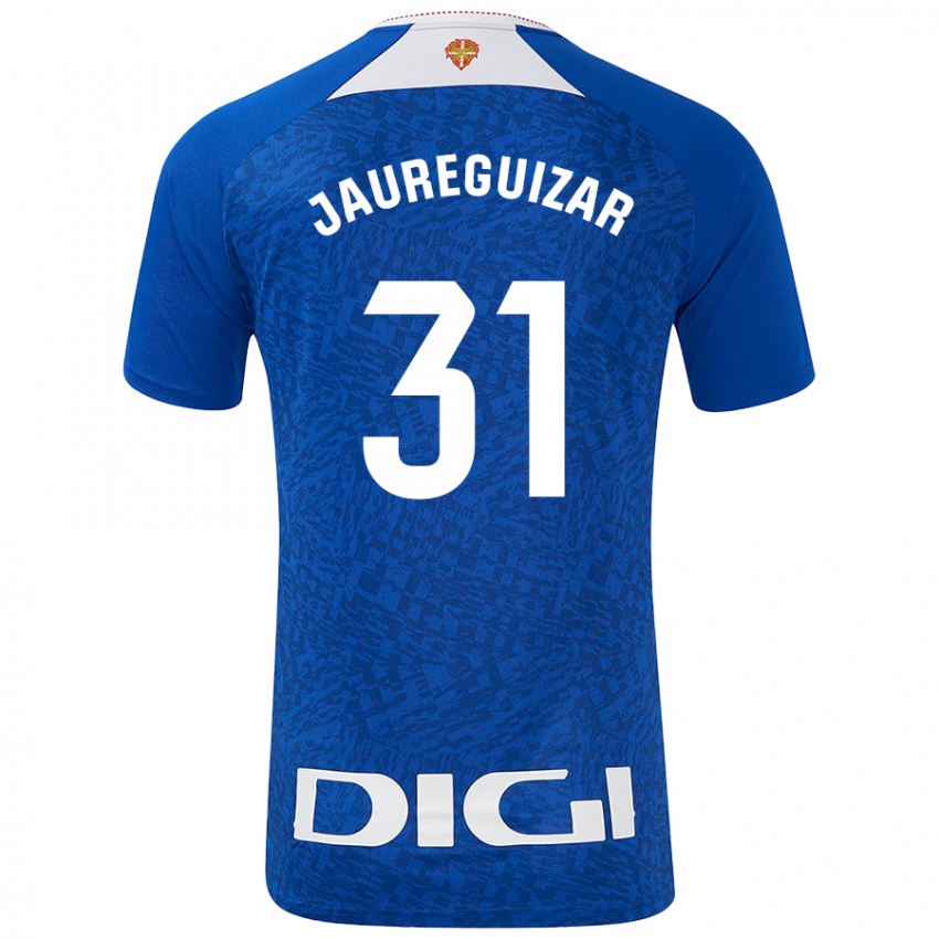 Enfant Maillot Mikel Jauregizar #31 Bleu Roi Tenues Extérieur 2024/25 T-Shirt Suisse