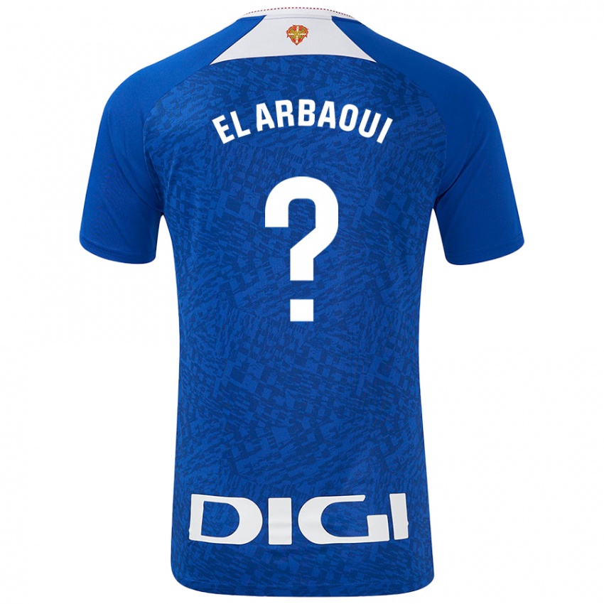 Enfant Maillot Ilyas El Arbaoui #0 Bleu Roi Tenues Extérieur 2024/25 T-Shirt Suisse