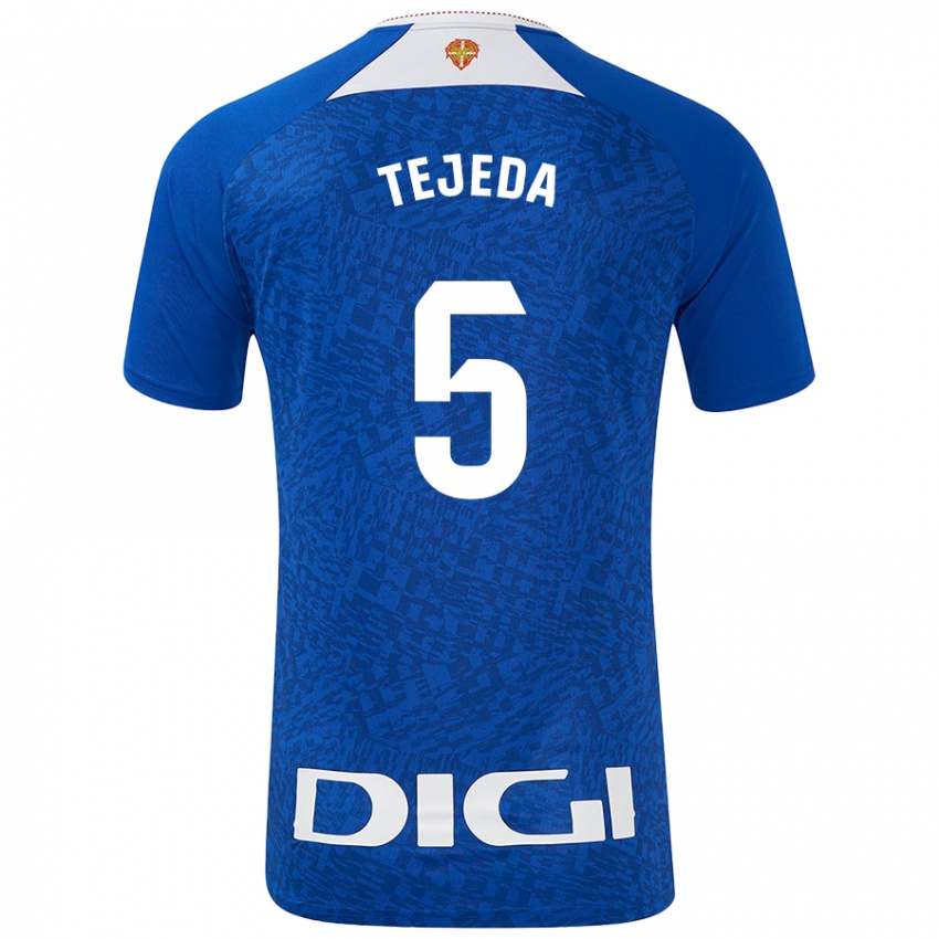 Kinder Diego Tejeda #5 Königsblau Auswärtstrikot Trikot 2024/25 T-Shirt Schweiz