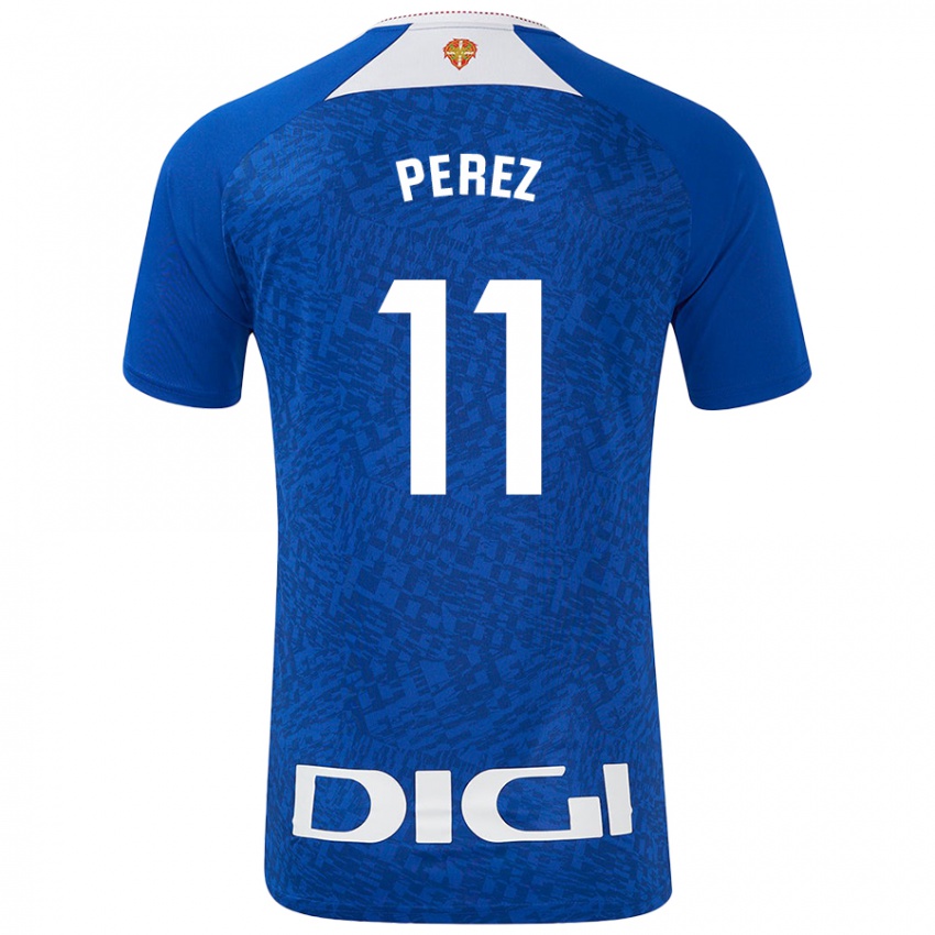 Kinder Adrián Pérez #11 Königsblau Auswärtstrikot Trikot 2024/25 T-Shirt Schweiz