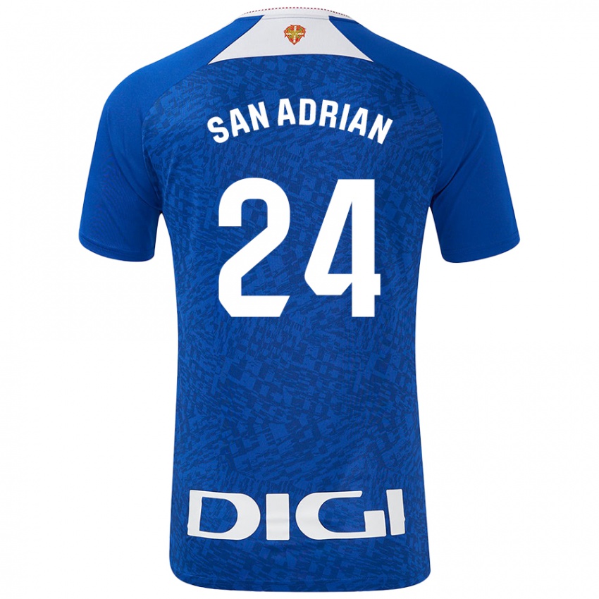 Enfant Maillot Marta San Adrián Rocandio #24 Bleu Roi Tenues Extérieur 2024/25 T-Shirt Suisse