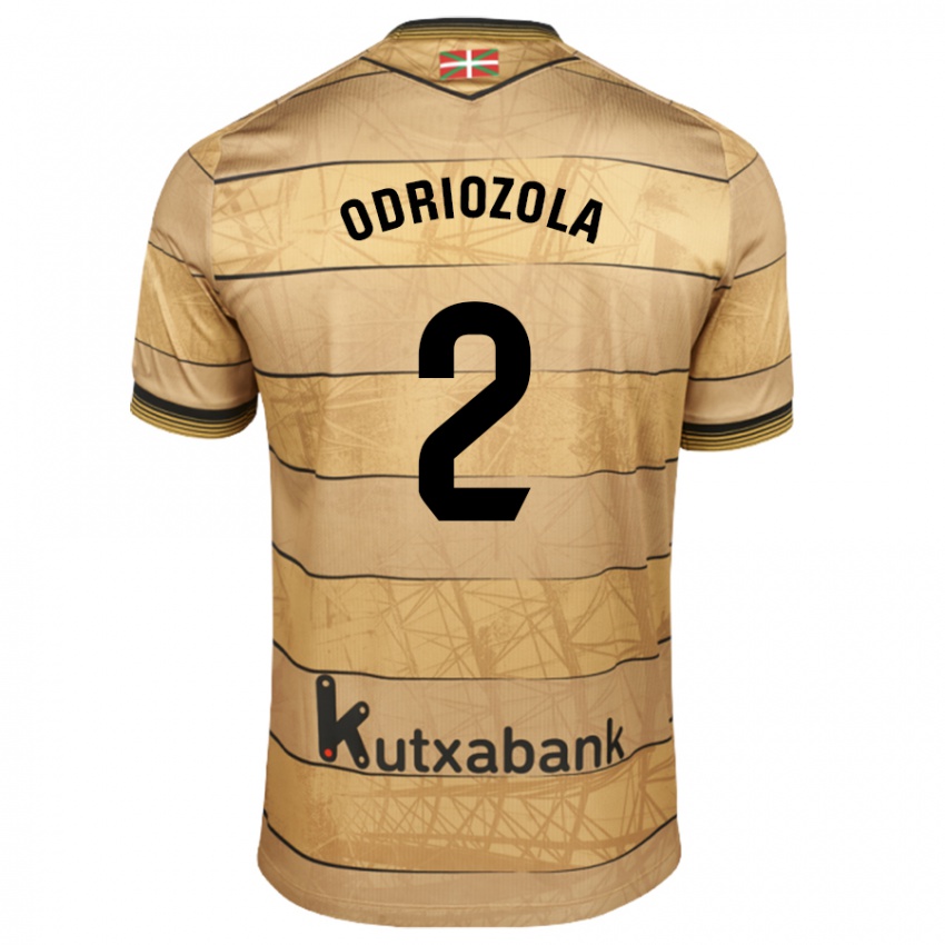 Kinder Alvaro Odriozola #2 Braun Auswärtstrikot Trikot 2024/25 T-Shirt Schweiz