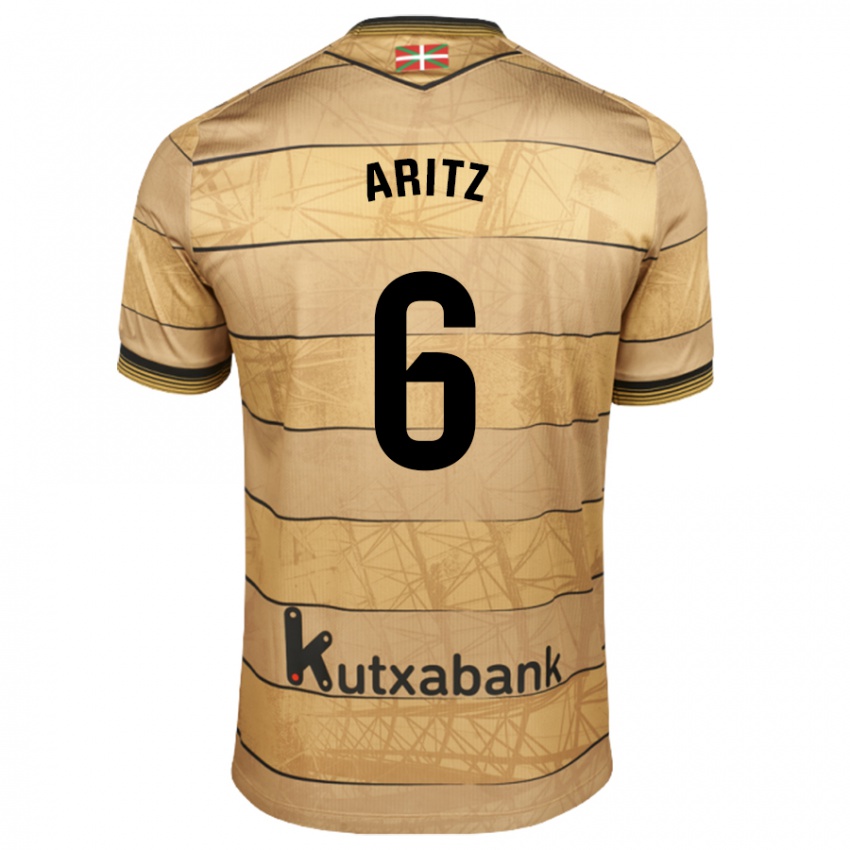 Kinder Aritz Elustondo #6 Braun Auswärtstrikot Trikot 2024/25 T-Shirt Schweiz