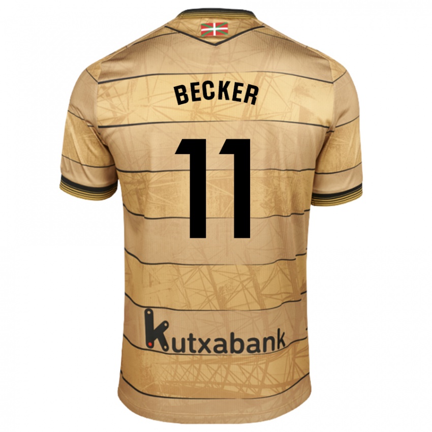 Kinder Sheraldo Becker #11 Braun Auswärtstrikot Trikot 2024/25 T-Shirt Schweiz