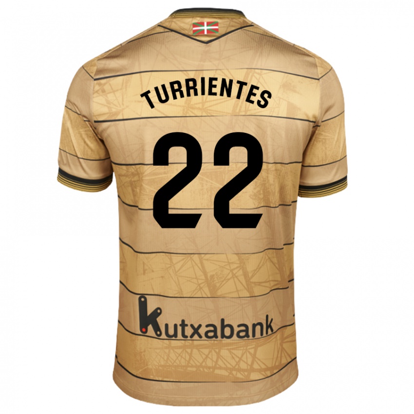 Kinder Beñat Turrientes #22 Braun Auswärtstrikot Trikot 2024/25 T-Shirt Schweiz