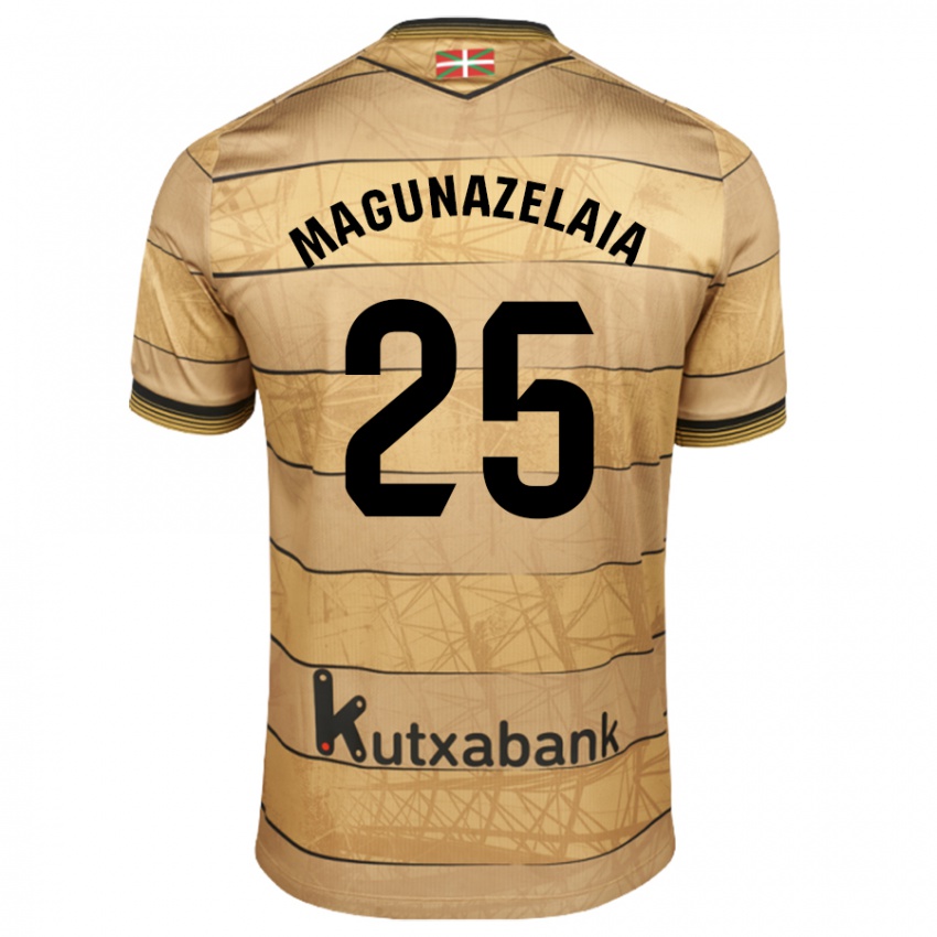 Kinder Jon Magunazelaia #25 Braun Auswärtstrikot Trikot 2024/25 T-Shirt Schweiz