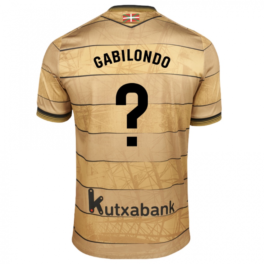 Kinder Iker Gabilondo #0 Braun Auswärtstrikot Trikot 2024/25 T-Shirt Schweiz