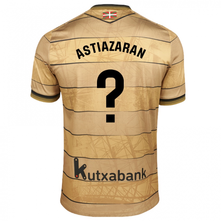 Kinder Lander Astiazaran #0 Braun Auswärtstrikot Trikot 2024/25 T-Shirt Schweiz