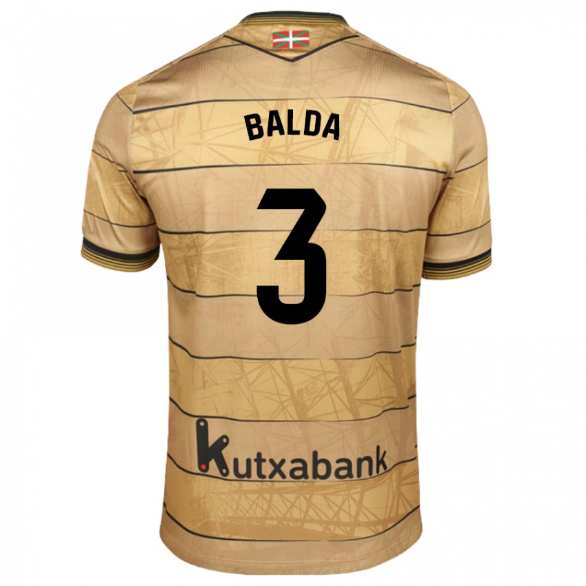 Kinder Jon Balda #3 Braun Auswärtstrikot Trikot 2024/25 T-Shirt Schweiz