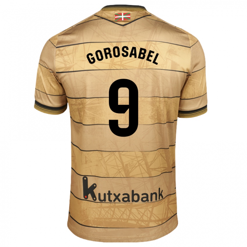 Kinder Jakes Gorosabel #9 Braun Auswärtstrikot Trikot 2024/25 T-Shirt Schweiz