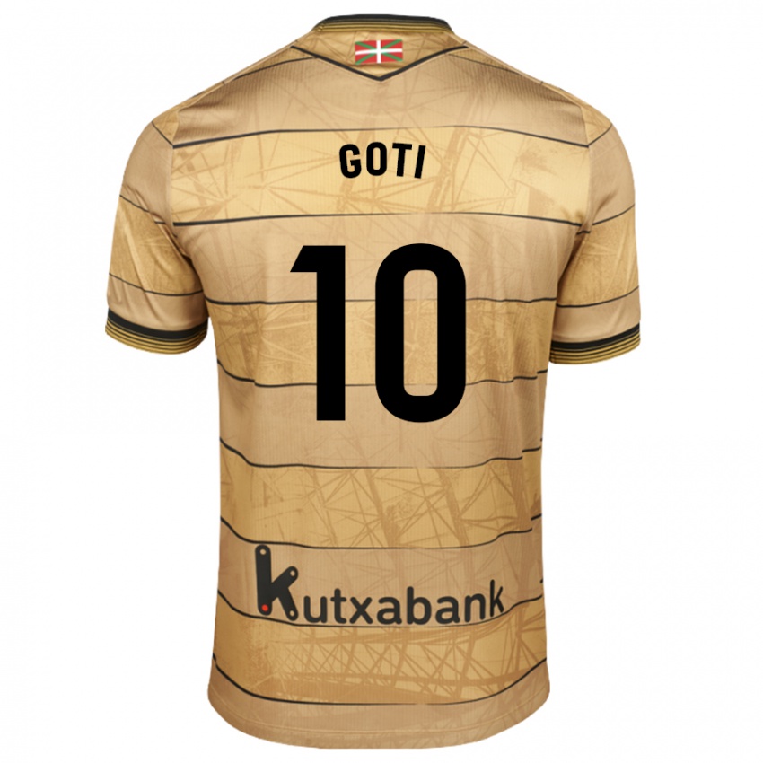 Kinder Mikel Goti #10 Braun Auswärtstrikot Trikot 2024/25 T-Shirt Schweiz