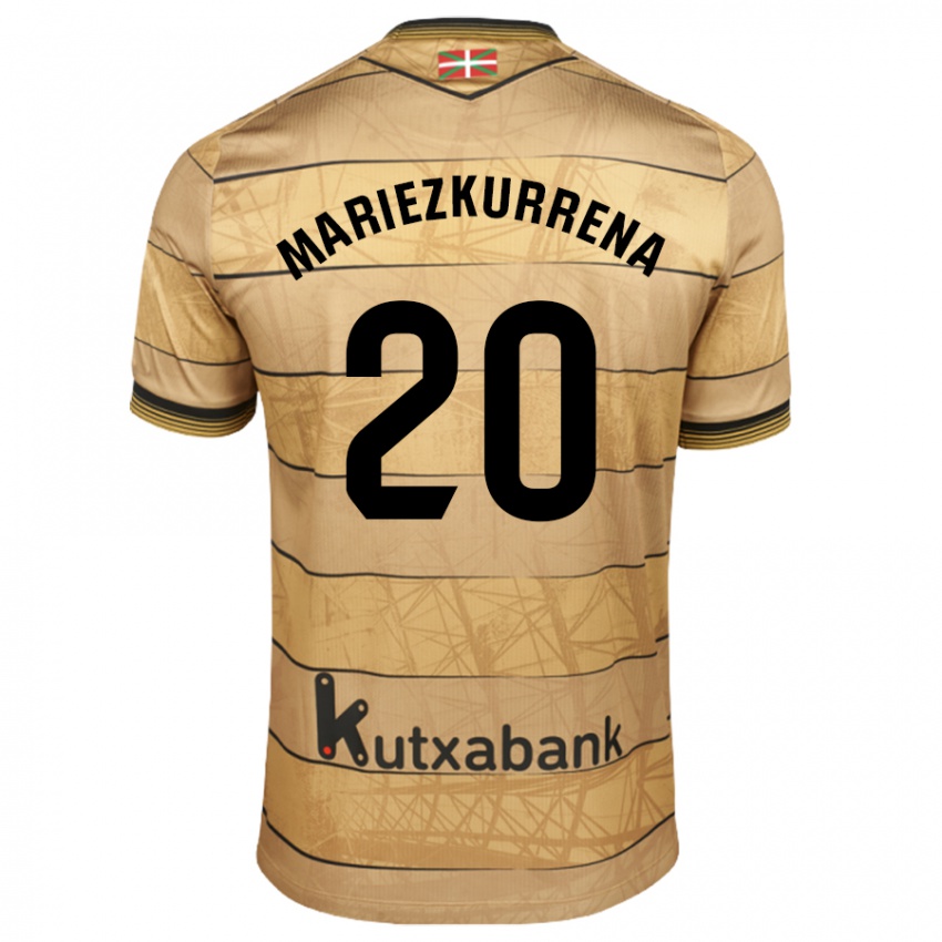 Kinder Arkaitz Mariezkurrena #20 Braun Auswärtstrikot Trikot 2024/25 T-Shirt Schweiz