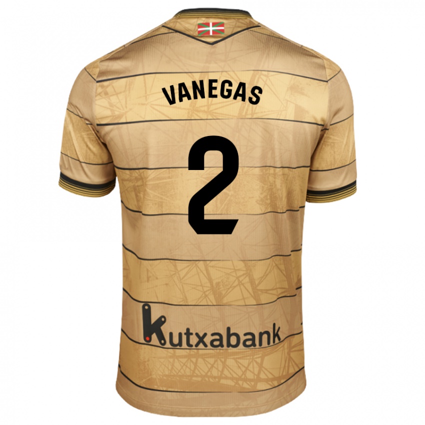 Kinder Manuela Vanegas Cataño #2 Braun Auswärtstrikot Trikot 2024/25 T-Shirt Schweiz