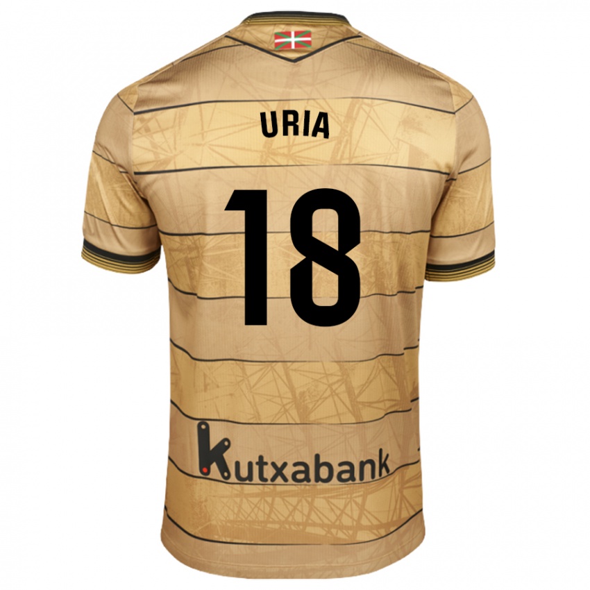 Kinder Mirari Uria Gabilondo #18 Braun Auswärtstrikot Trikot 2024/25 T-Shirt Schweiz