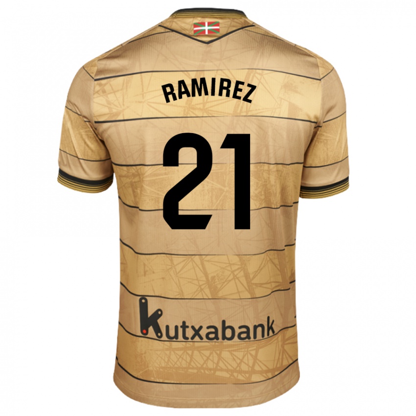 Kinder Emma Ramírez #21 Braun Auswärtstrikot Trikot 2024/25 T-Shirt Schweiz