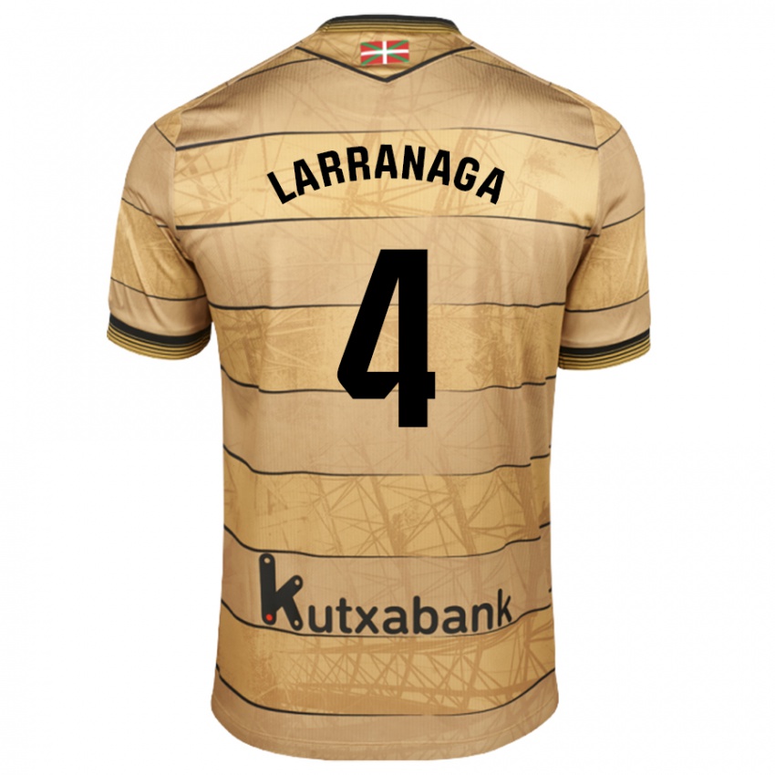 Kinder Aitor Larrañaga #4 Braun Auswärtstrikot Trikot 2024/25 T-Shirt Schweiz