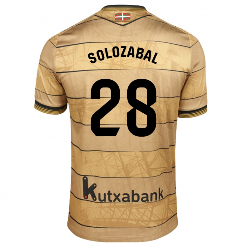 Kinder Malen Solozabal Ibarra #28 Braun Auswärtstrikot Trikot 2024/25 T-Shirt Schweiz