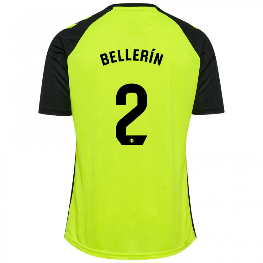 Kinder Hector Bellerin #2 Fluoreszierendes Gelb Schwarz Auswärtstrikot Trikot 2024/25 T-Shirt Schweiz