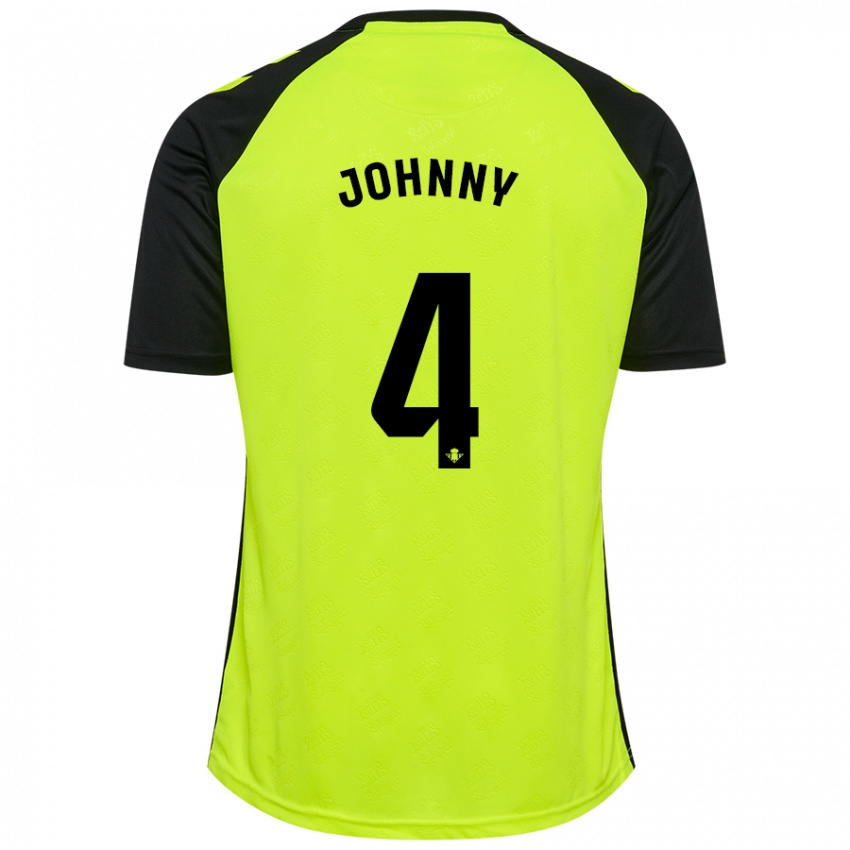 Kinder Johnny Cardoso #4 Fluoreszierendes Gelb Schwarz Auswärtstrikot Trikot 2024/25 T-Shirt Schweiz