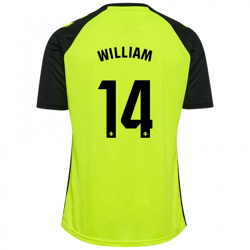 Kinder William Carvalho #14 Fluoreszierendes Gelb Schwarz Auswärtstrikot Trikot 2024/25 T-Shirt Schweiz