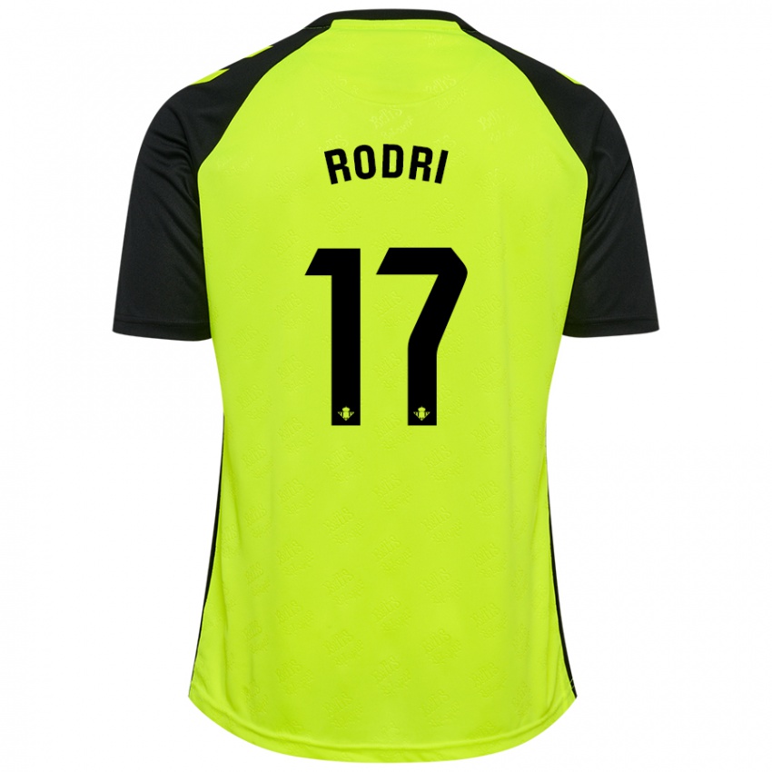 Kinder Rodri Sánchez #17 Fluoreszierendes Gelb Schwarz Auswärtstrikot Trikot 2024/25 T-Shirt Schweiz