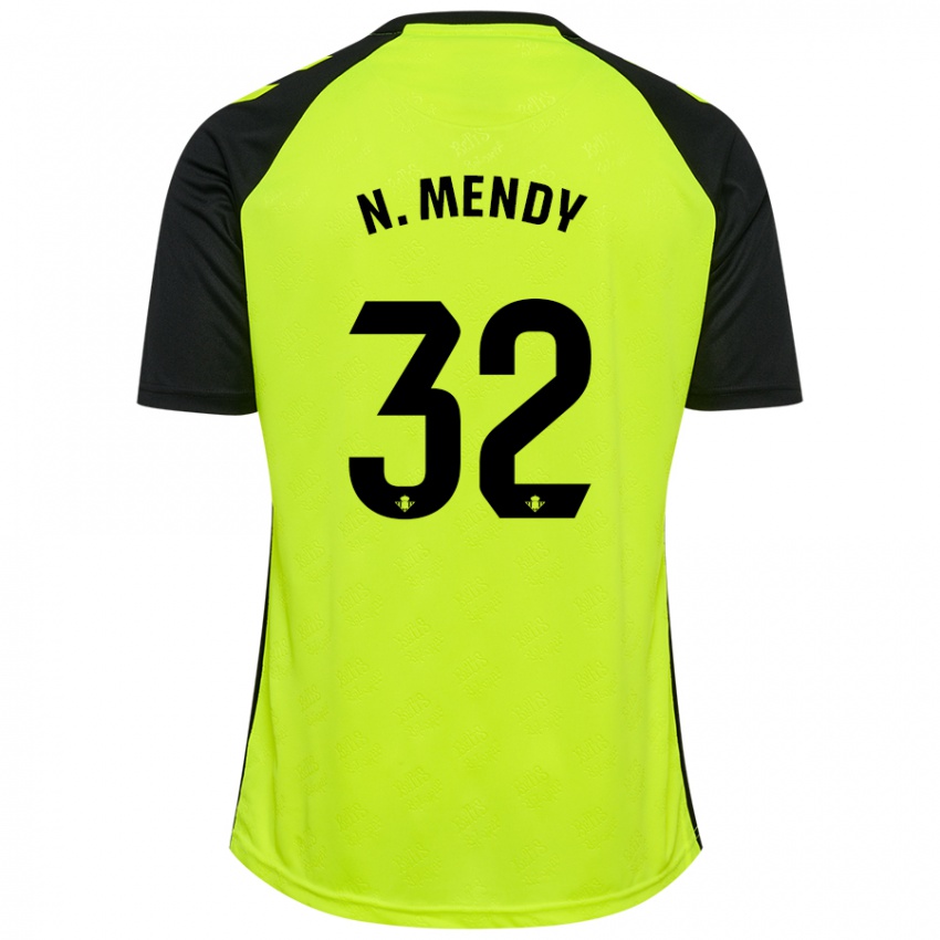 Kinder Nobel Mendy #32 Fluoreszierendes Gelb Schwarz Auswärtstrikot Trikot 2024/25 T-Shirt Schweiz