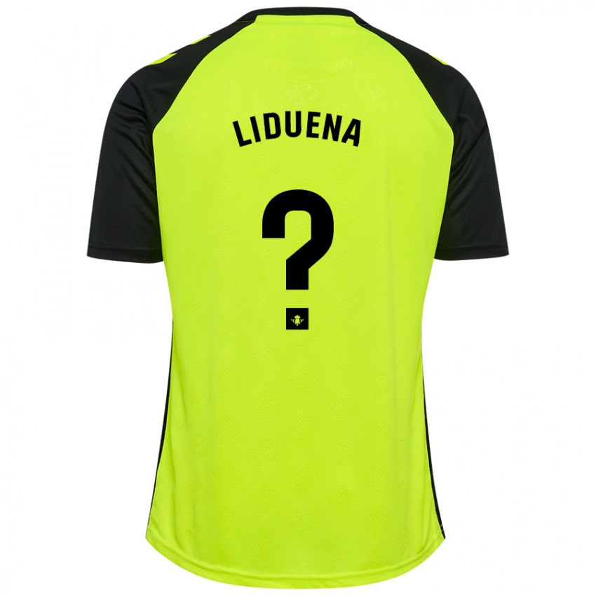 Kinder Rubén Lidueña #0 Fluoreszierendes Gelb Schwarz Auswärtstrikot Trikot 2024/25 T-Shirt Schweiz