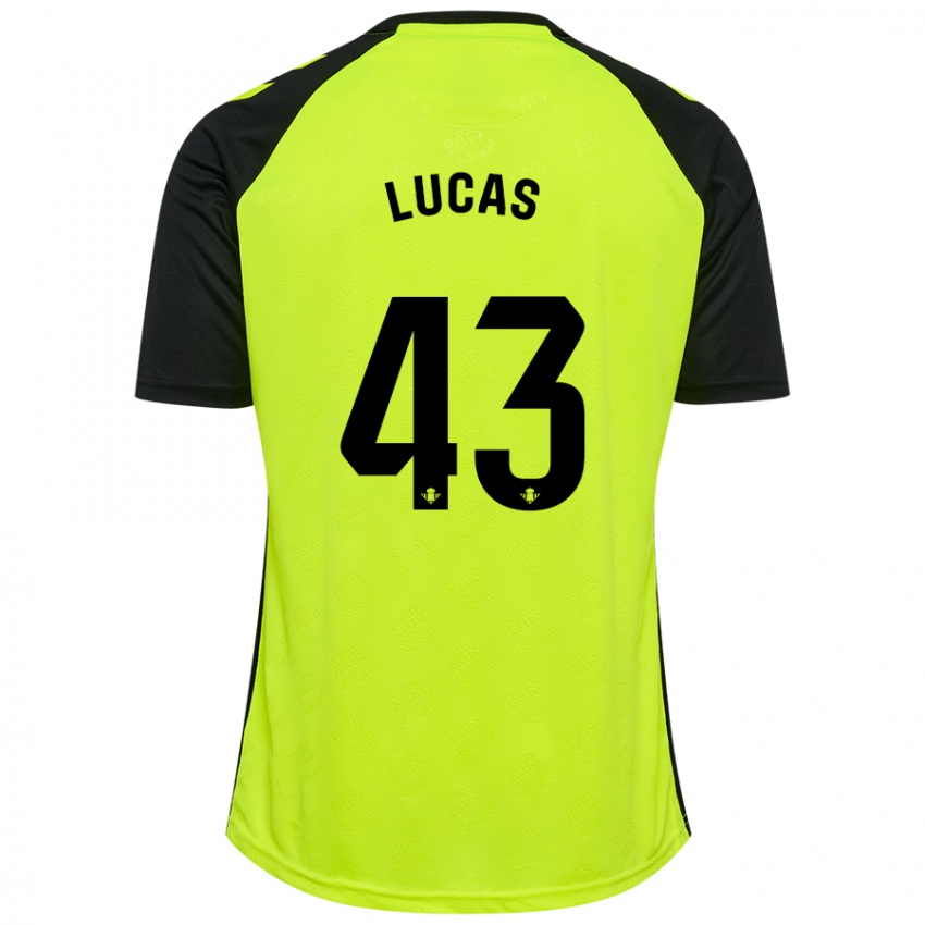 Kinder Lucas Alcázar #43 Fluoreszierendes Gelb Schwarz Auswärtstrikot Trikot 2024/25 T-Shirt Schweiz