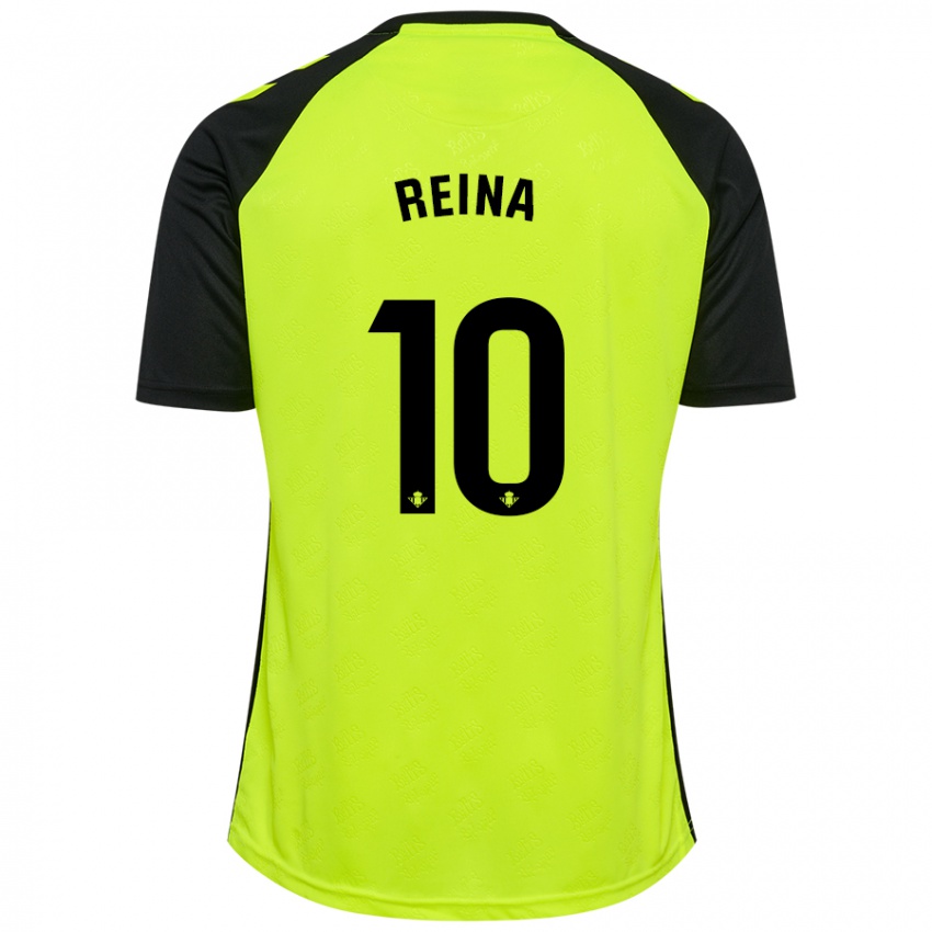 Kinder Carlos Reina #10 Fluoreszierendes Gelb Schwarz Auswärtstrikot Trikot 2024/25 T-Shirt Schweiz