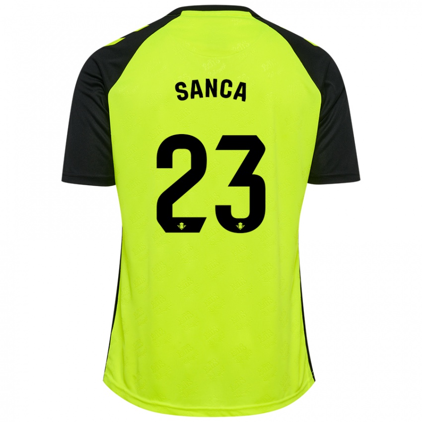 Kinder Marciano Sanca #23 Fluoreszierendes Gelb Schwarz Auswärtstrikot Trikot 2024/25 T-Shirt Schweiz