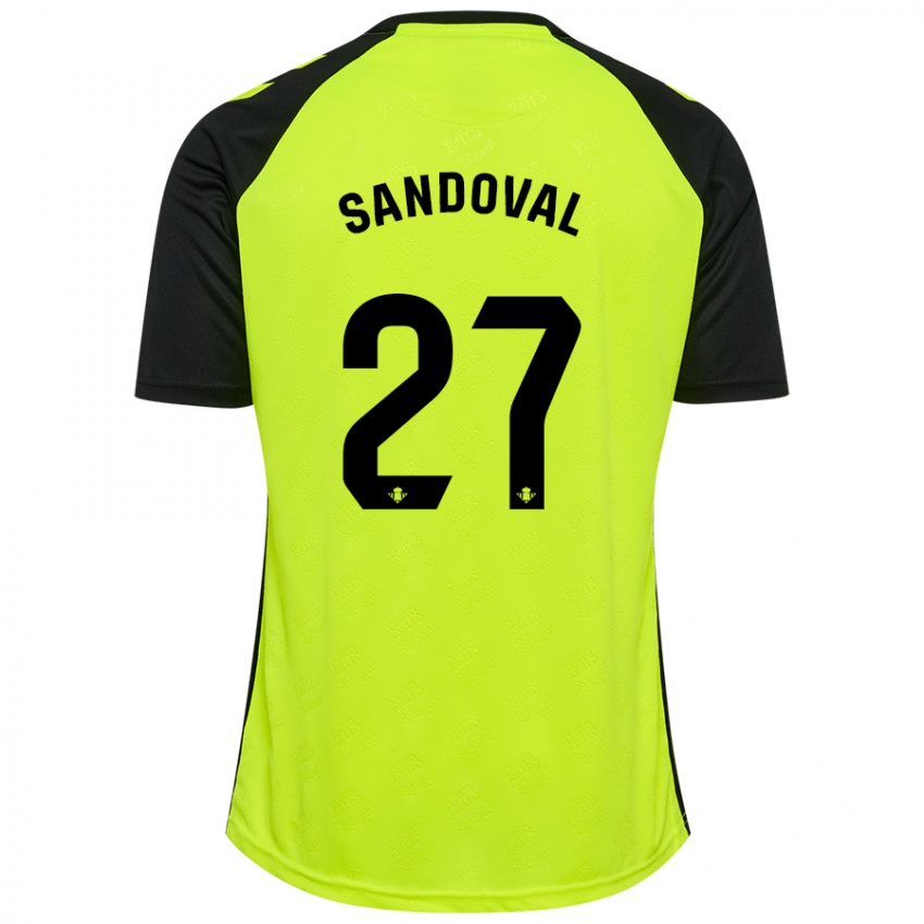 Kinder Keimer Sandoval #27 Fluoreszierendes Gelb Schwarz Auswärtstrikot Trikot 2024/25 T-Shirt Schweiz