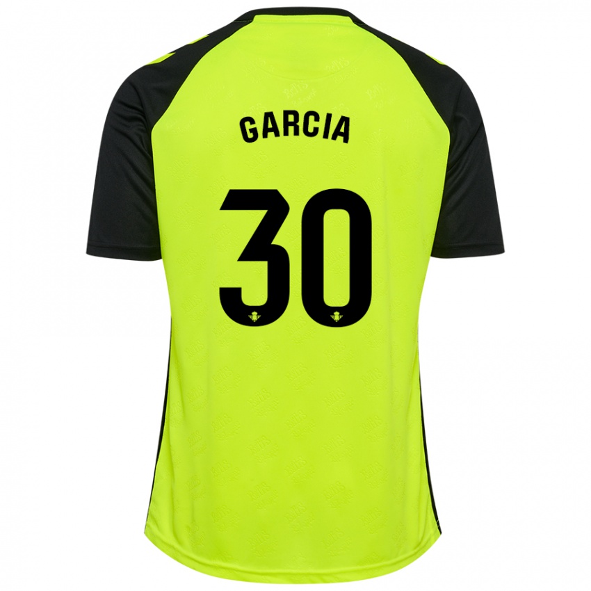 Kinder Germán García #30 Fluoreszierendes Gelb Schwarz Auswärtstrikot Trikot 2024/25 T-Shirt Schweiz