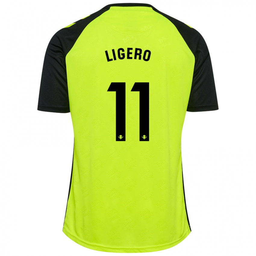 Kinder Nuria Ligero #11 Fluoreszierendes Gelb Schwarz Auswärtstrikot Trikot 2024/25 T-Shirt Schweiz