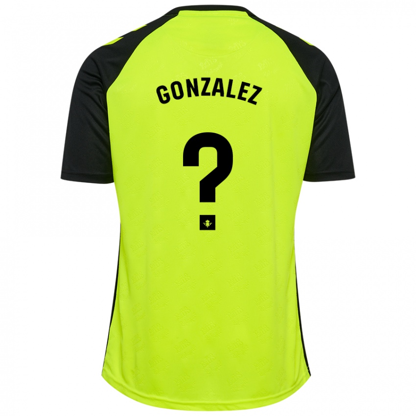 Kinder David González #0 Fluoreszierendes Gelb Schwarz Auswärtstrikot Trikot 2024/25 T-Shirt Schweiz