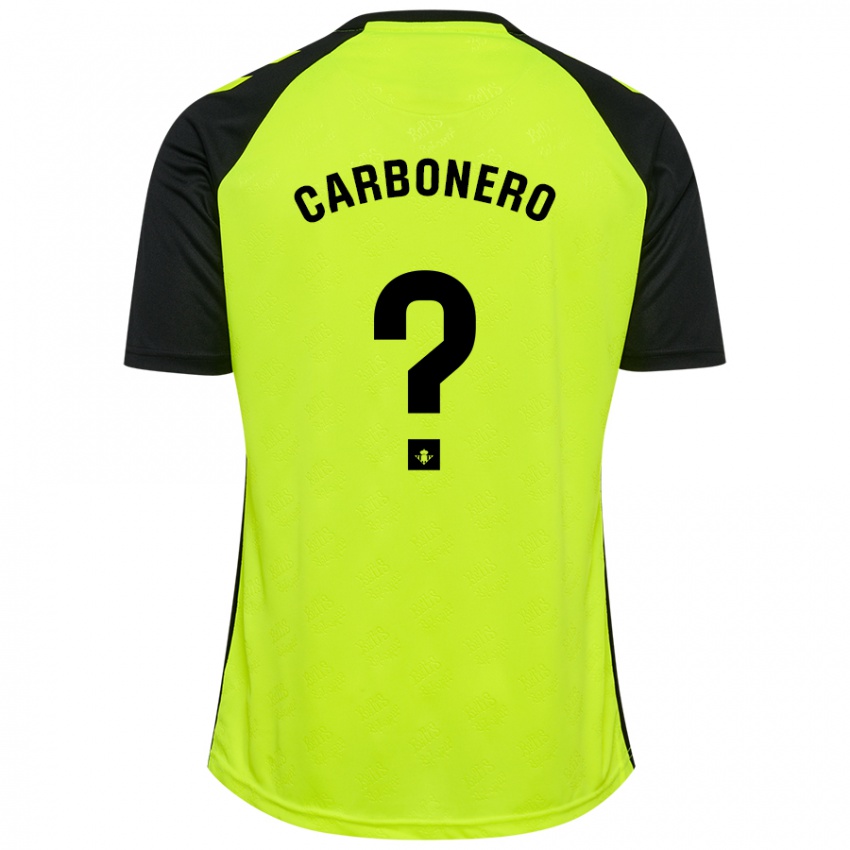 Enfant Maillot Marco Carbonero #0 Jaune Fluo Noir Tenues Extérieur 2024/25 T-Shirt Suisse