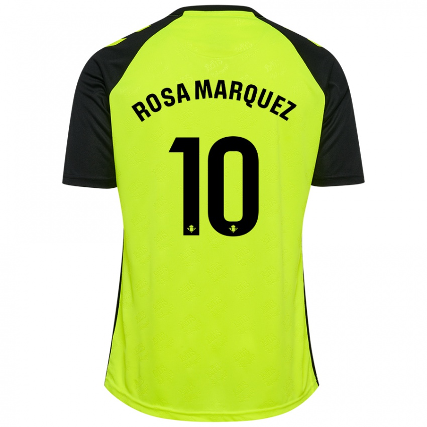 Kinder Rosa Márquez Baena #10 Fluoreszierendes Gelb Schwarz Auswärtstrikot Trikot 2024/25 T-Shirt Schweiz